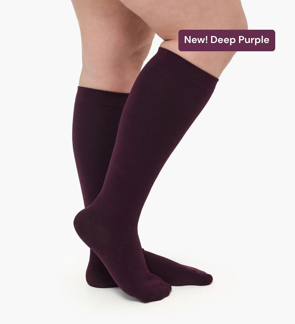Bamboo Wide Compression Socks (Pastels)
